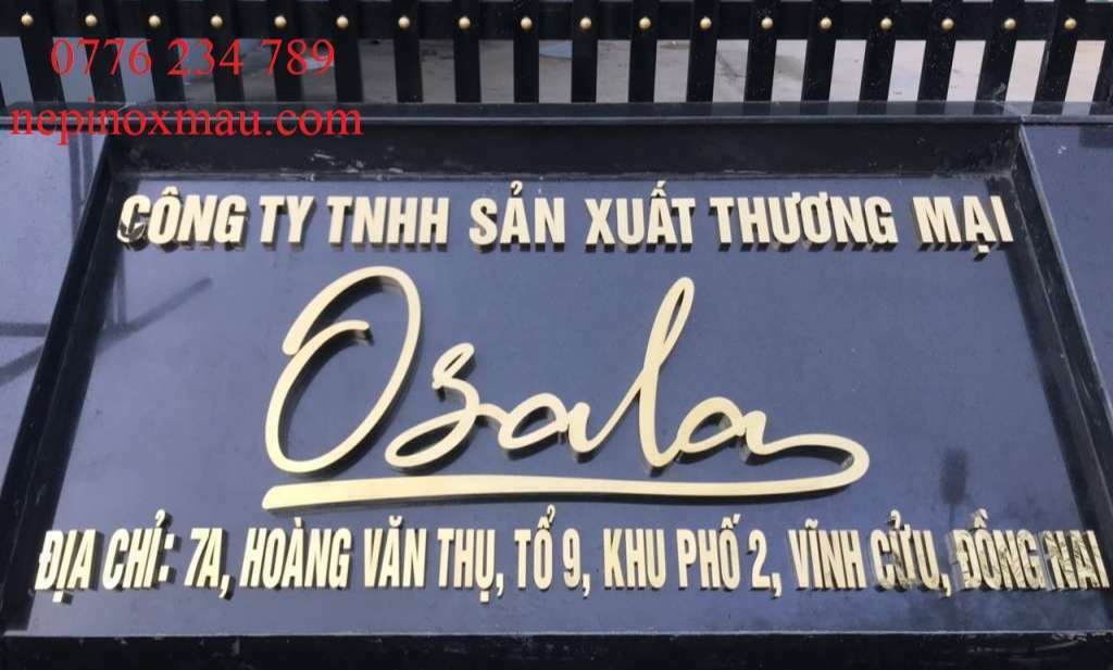 báo giá gia công cắt chữ inox mạ vàng dùng trang trí bang hieu quang cao cafe