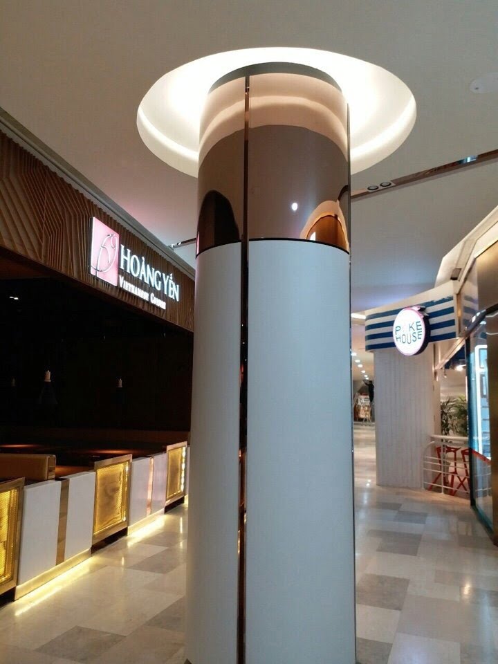 Ốp inox trang trí cột tròn