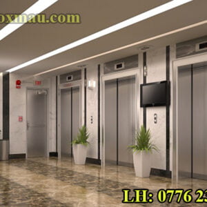 Ốp tấm inox cửa thang máy