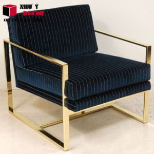 Ghế sofa phòng khách chân inox vàng