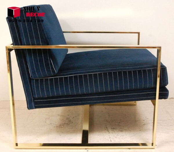 Ghế sofa phòng khách chân inox vàng - Ảnh 4