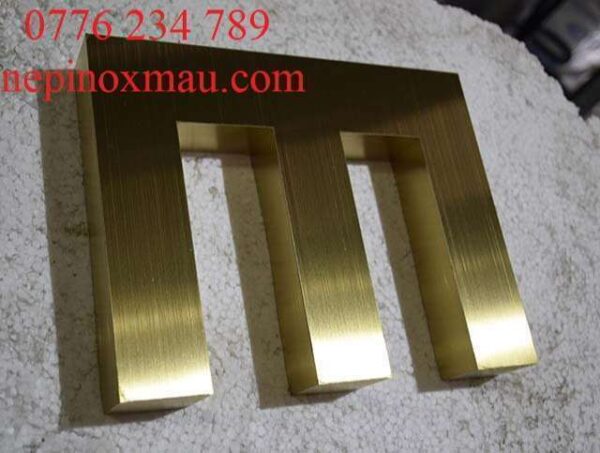 Chữ Inox Vàng Xước - Ảnh 2