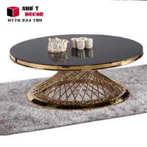 Bàn trà inox mạ vàng