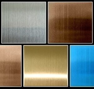 Nhứng loại tấm inox phổ biến. inox xước đen, inox xước vàng, inox trắng xước,..