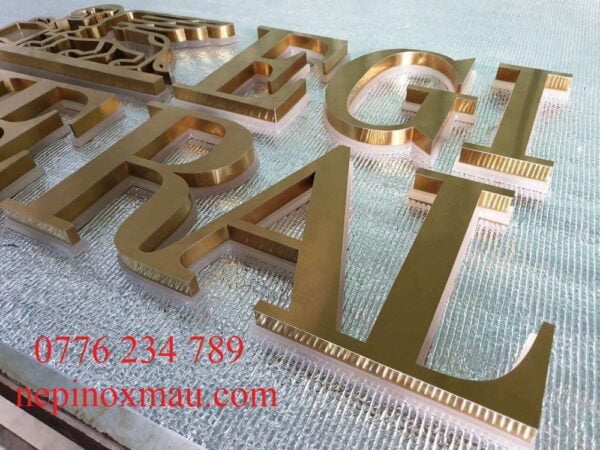 Chữ Nổi Inox Mạ Vàng - Ảnh 5