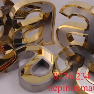 chữ inox mặt mica