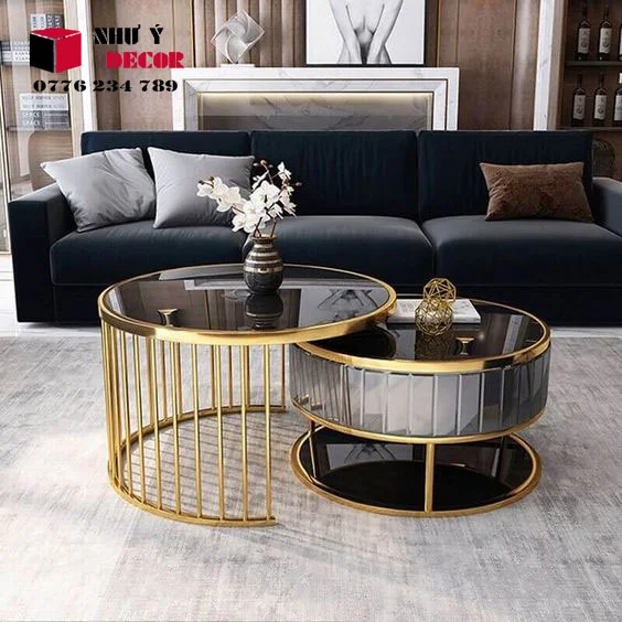 Bàn trà inox mạ pvd